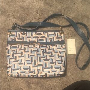 A New Day Blue Geometric Crossbody Bag